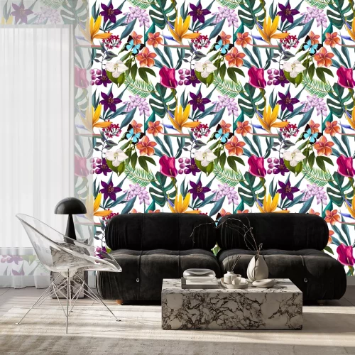 Tapete Nahtlose exotischen Blumenmuster