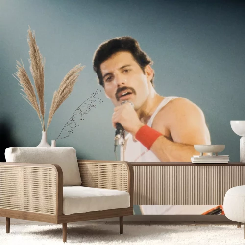 Fototapete Freddie Mercury bei einem Konzert