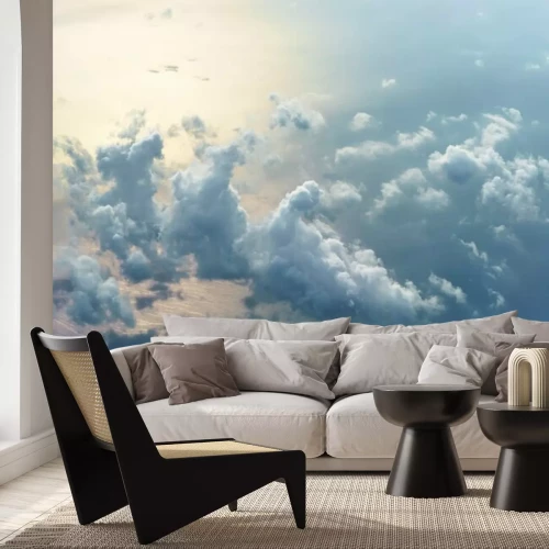 Fototapete Bewölkter dunkelblauer Himmel