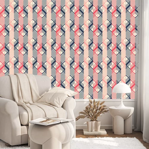 Tapete Muster mit geometrischen Streifen im Retro-Stil