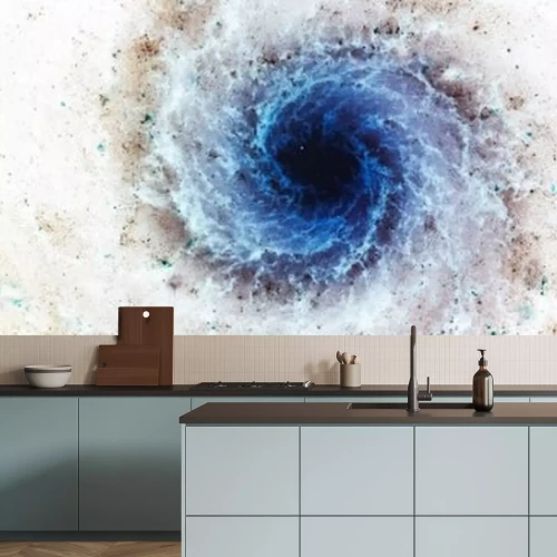 Fototapete Spiralgalaxie in Blau- und Brauntönen