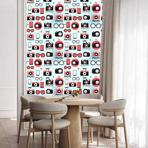 Tapete Grafik-Muster von Kameras