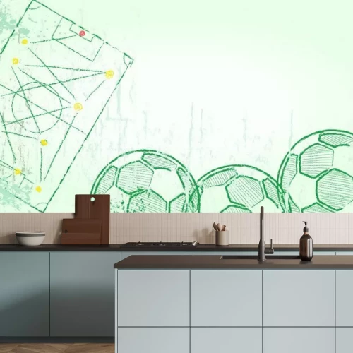 Fototapete Fußball oder Fußball-Design-Vorlage, gute Kopie Raum, Vektor