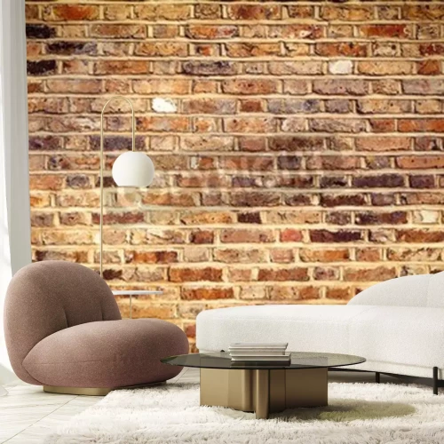 Fototapete Mauersteine in braunen Farben