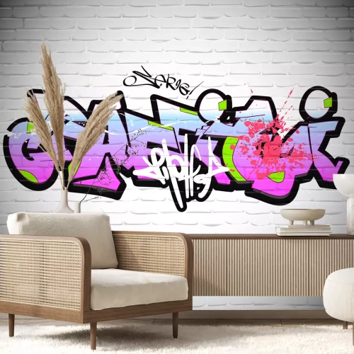 Fototapete Graffiti auf weißem Hintergrund