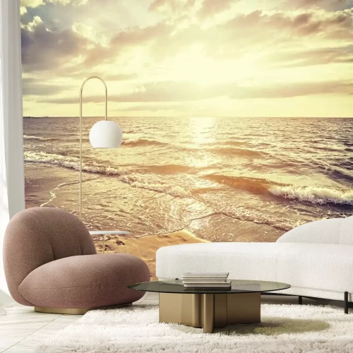 Fototapete Retro-Strand und Meer