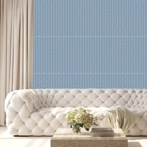 Tapete Kleine Wellen in Blautönen