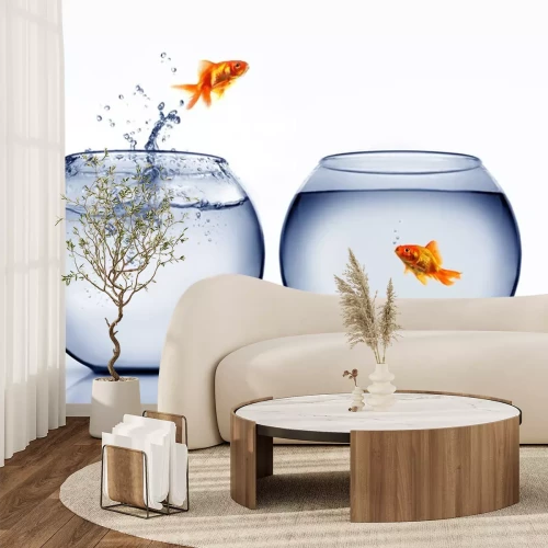 Sticker Goldfische in Glaskugeln