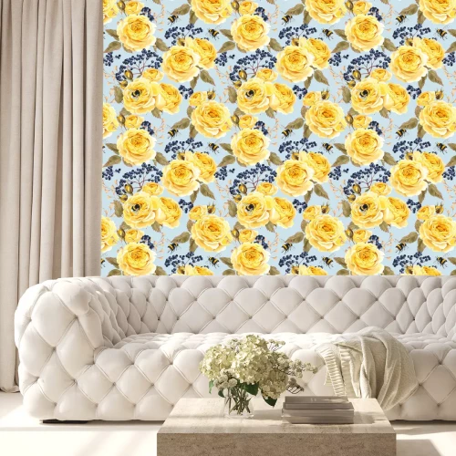 Tapete Nahtlose Vintage Blumen