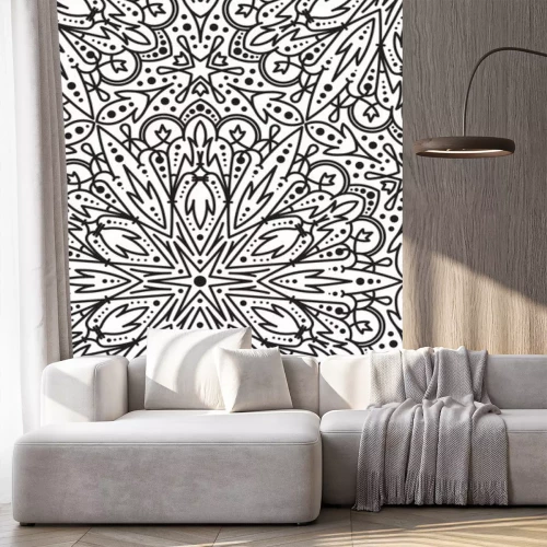 Sticker Rich dekoriert kalligraphischen umrissenen Strich monochrome nahtlose