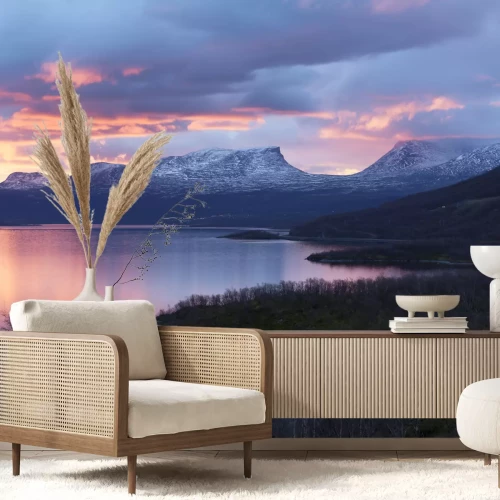 Fototapete Sonnenuntergang in Schweden