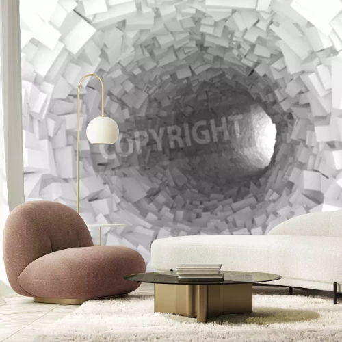 Fototapete Geometrischer Tunnel