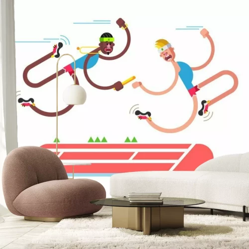 Sticker Relais-Leichtathletikentwurf