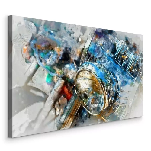 Bild Motorradscheinwerfer im Aquarellstil