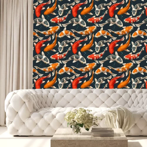 Tapete Bunte Koi-Karpfen