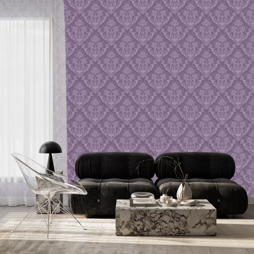 Tapete Nahtlose lila Blumen-Tapete