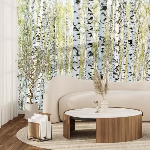 Fototapete Bäume schwarz weiß