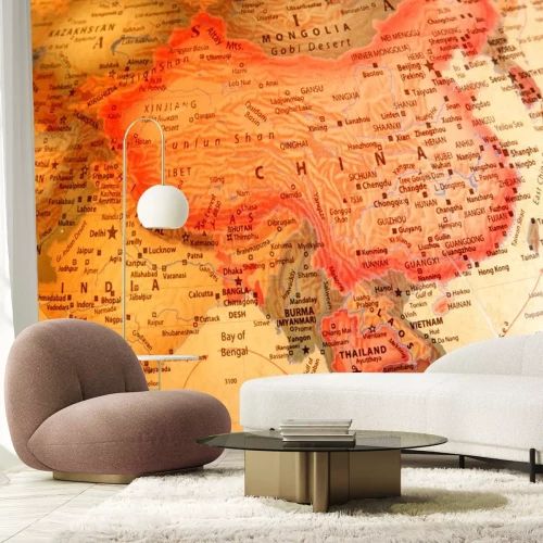 Sticker Indien, China, Thailand auf dem Globus