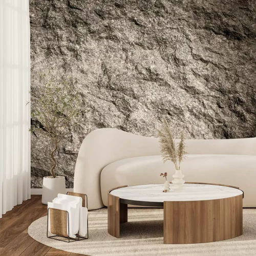 Fototapete Steinwand in Beige