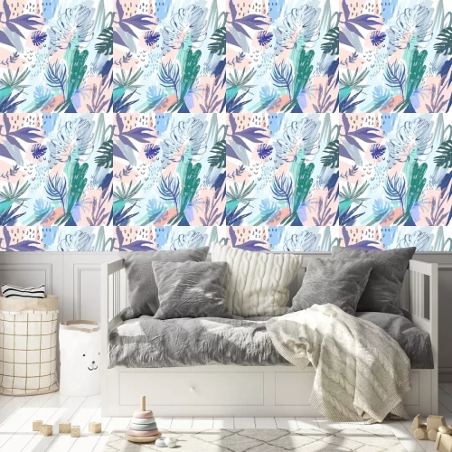 Tapete Kreative universelle floral background im tropischen Stil. Vektor