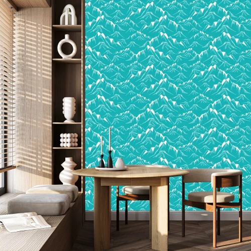 Tapete Türkisfarbene Berggipfel