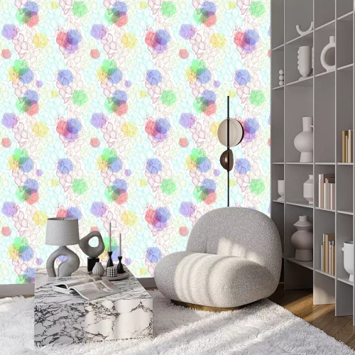 Tapete Abstrakte bunte Schmetterlinge