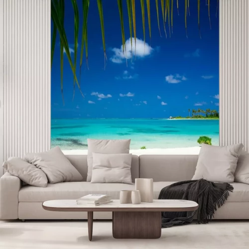 Fototapete Tropische Strandlandschaft auf den Malediven