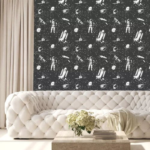 Tapete Raum Monochrome Nahtlose Muster