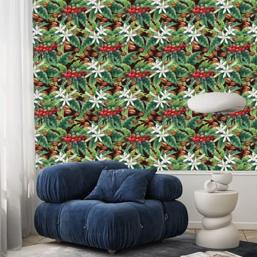 Tapete Blühender Kaffeestrauch