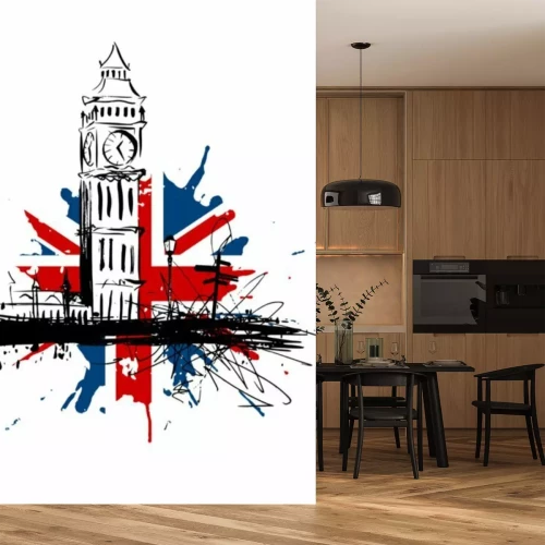 Sticker UK Big Ben Flagge
