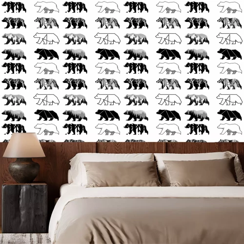 Tapete Bären gesetzt