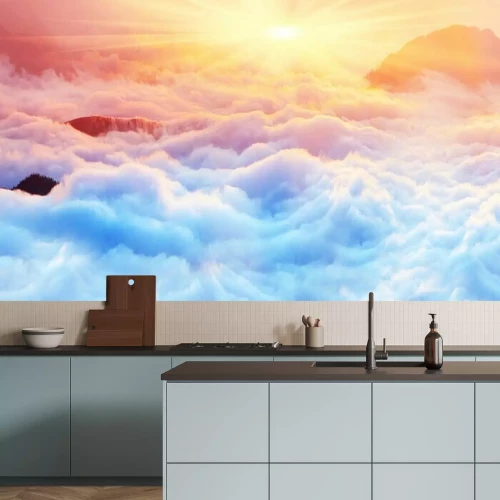 Fototapete Wolkenmeer im Sonnenlicht