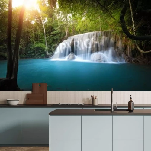 Fototapete Tropen und Natur am Wasserfall