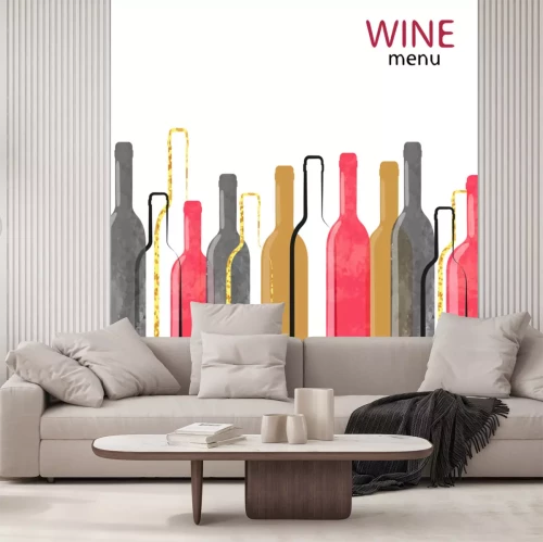 Sticker Weinflaschen in verschiedenen Farben