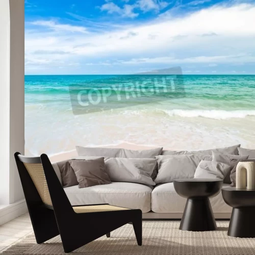 Fototapete Strand und türkisfarbenes Meer