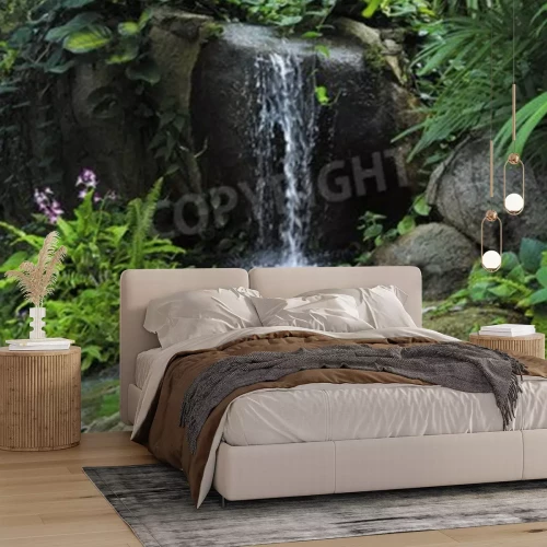 Fototapete Bach im Dschungel