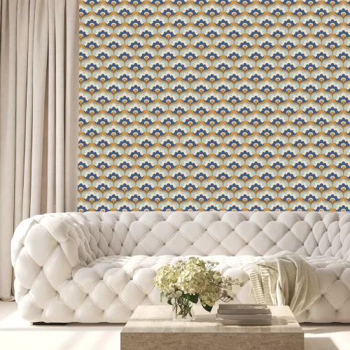 Tapete Nahtlose Vintage Blumenmuster