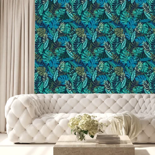 Tapete Philodendron und Farnblätter