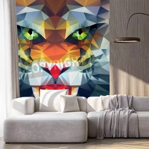 Fototapete 3D Tiger Abstraktion