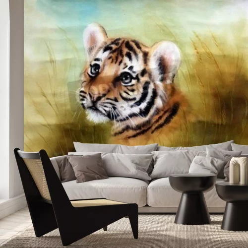 Fototapete Tigerchen im malerischen stil