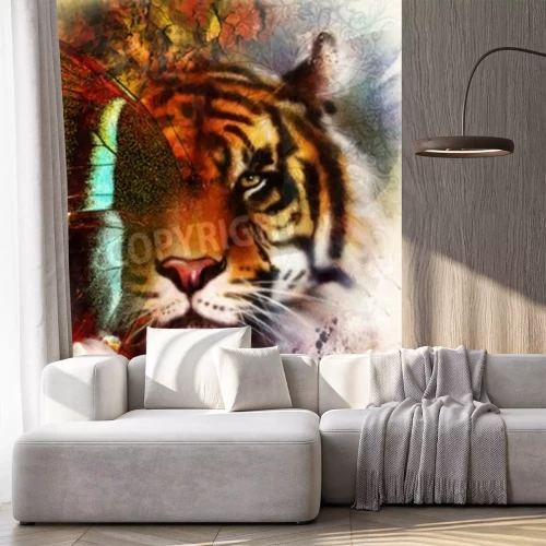 Fototapete Tiger schmetterling und adler