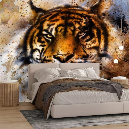 Fototapete Abstraktes muster mit tiger