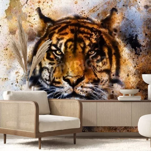 Fototapete Abstraktes muster mit tiger