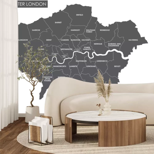 Sticker Vector Großraum London administrative Karte