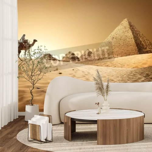 Fototapete Wüste Ägypten und Pyramiden