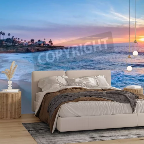 Fototapete Sonnenuntergang Strand in Kalifornien