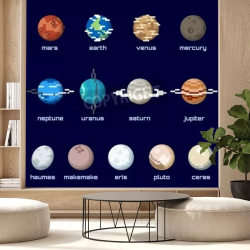 Fototapete Grafische Zusammenstellung von Planeten