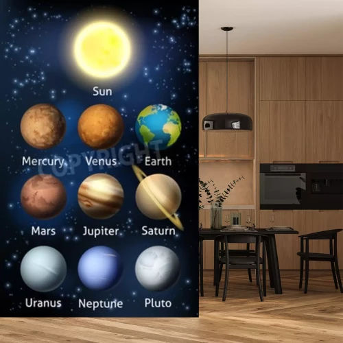 Fototapete Darstellung des Sonnensystems