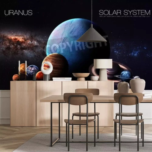 Fototapete Sonnensystem Weltraum mit Planeten