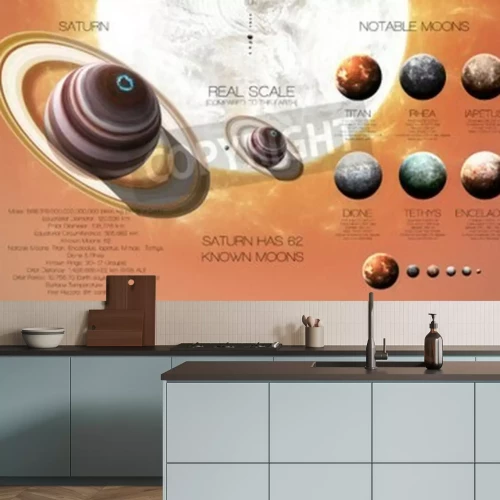 Fototapete Infografik von Sonnensystem